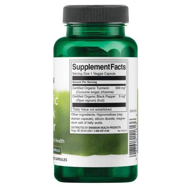 vitanetshop - SW1613 -  Turmeric & Black Pepper (60 V-Caps, 600mg) - 2